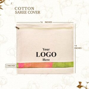 Custom Cotton Saree Cover | 16x14 Inch | Bulk Wholesale