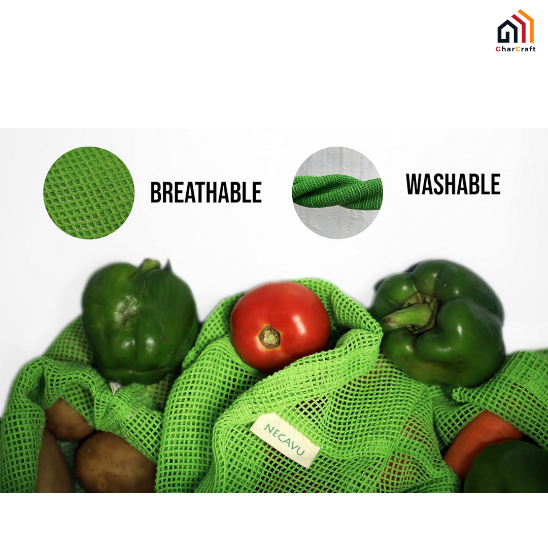 Natural Cotton Vegetables Bags For Fridge Storage - Image 7