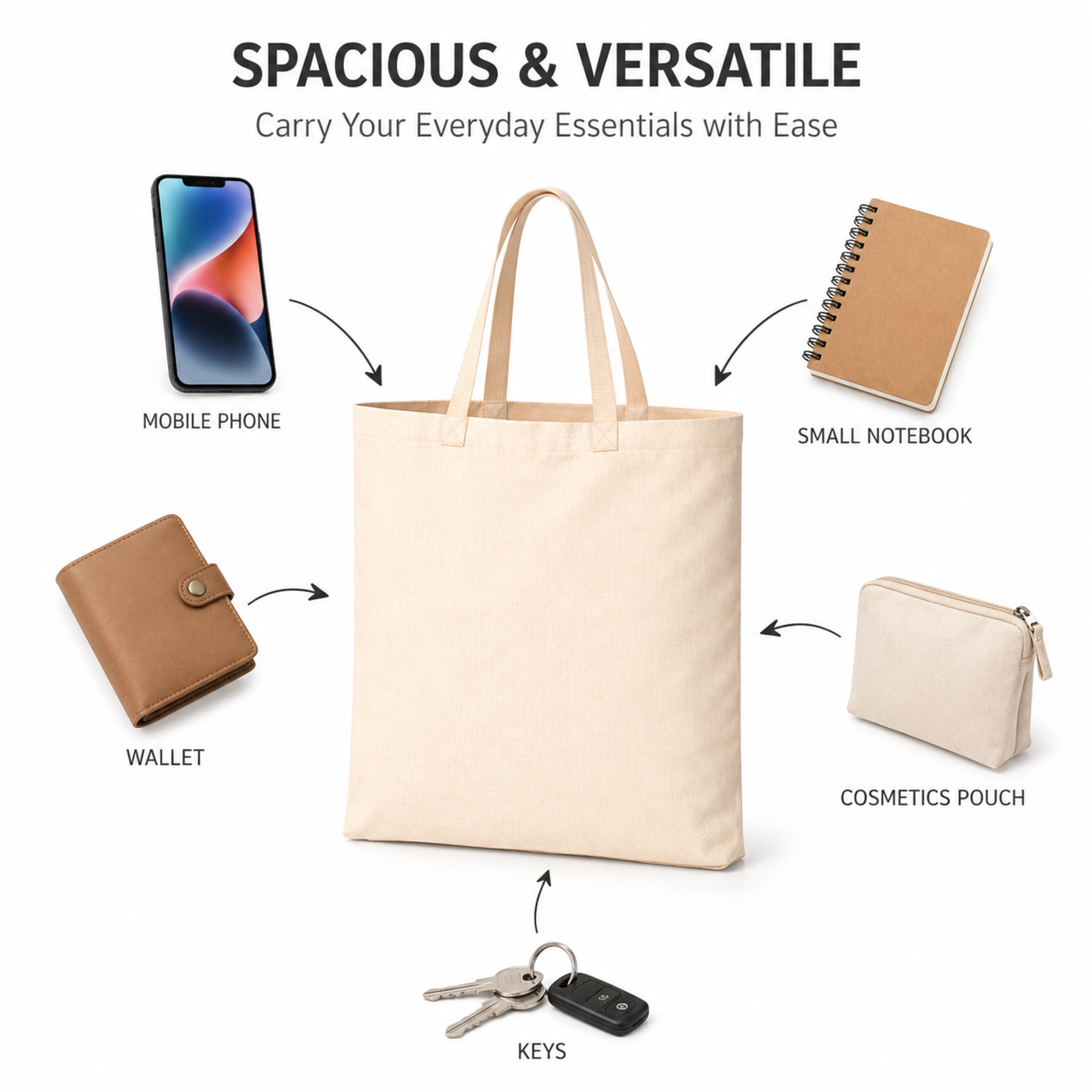 18x22 Inch Cotton Tote Bag | 150 GSM - Image 4