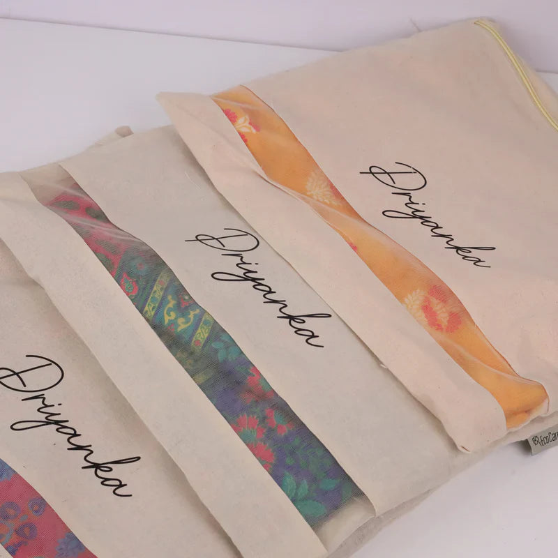 16x14 Inch Personalised Cotton Saree Cover - Image 3