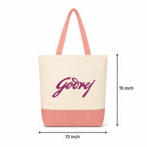 13"x15" Light Pink & Beige Tote Bag | 330 GSM