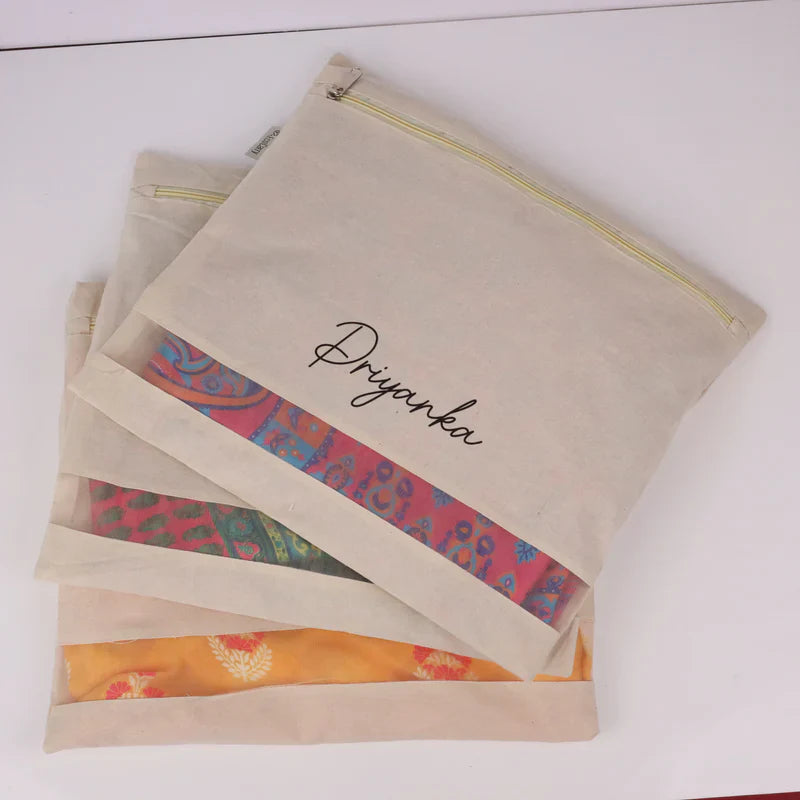 16x14 Inch Personalised Cotton Saree Cover - Image 7