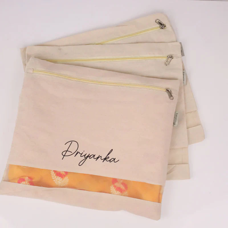 16x14 Inch Personalised Cotton Saree Cover - Image 2