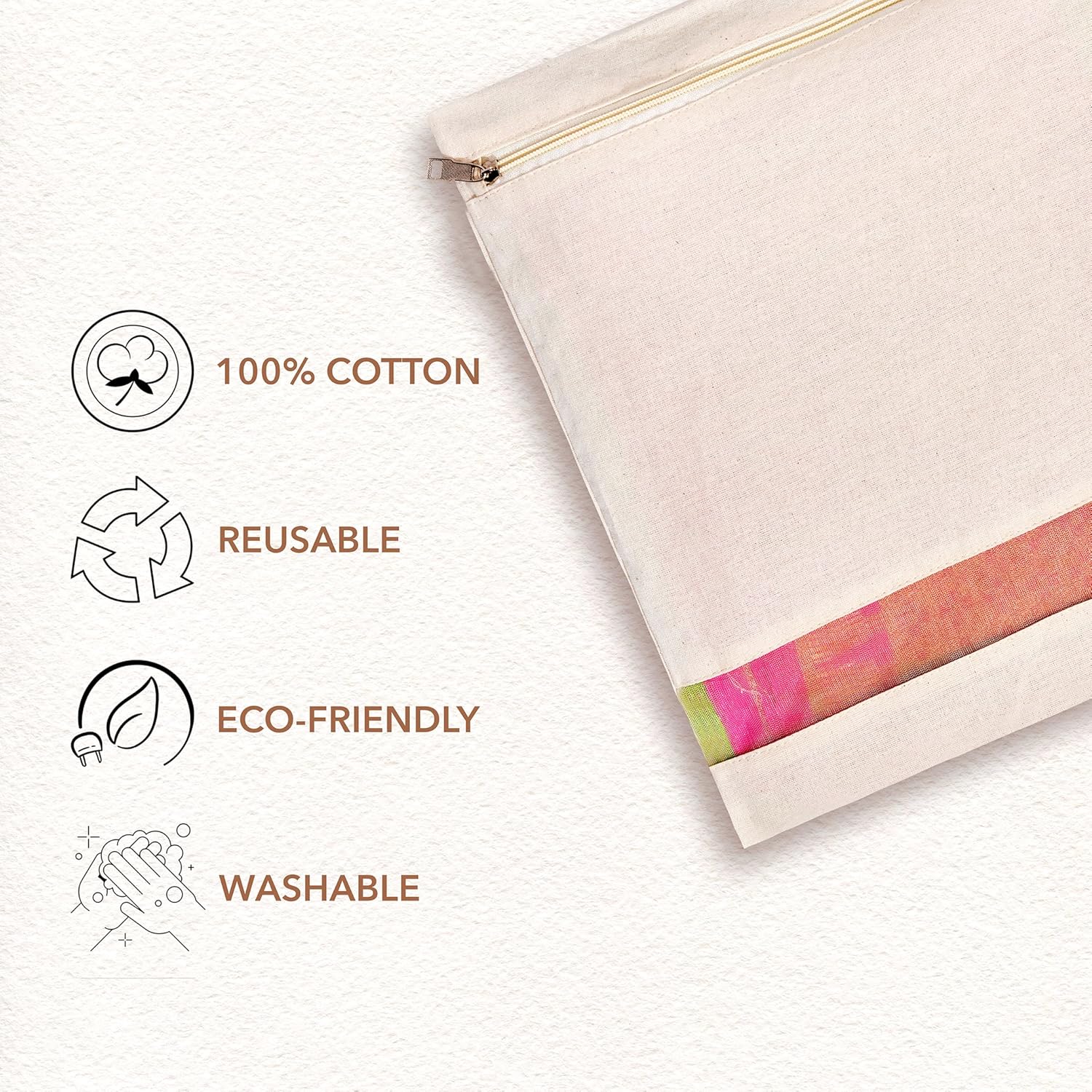 16x14 Inch Personalised Cotton Saree Cover - Image 4